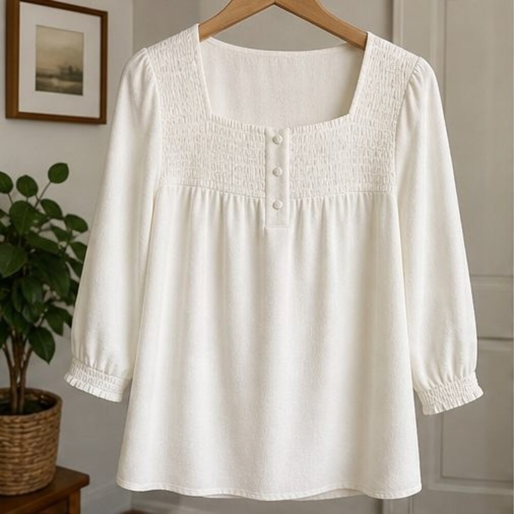 Ivory Smocked Top